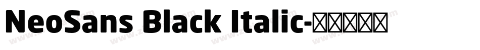 NeoSans Black Italic字体转换